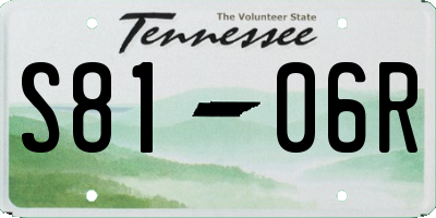 TN license plate S8106R