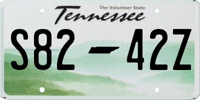 TN license plate S8242Z