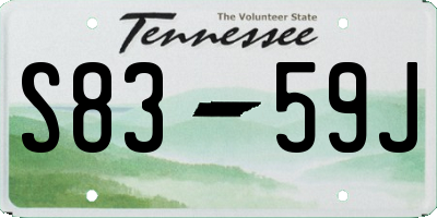 TN license plate S8359J