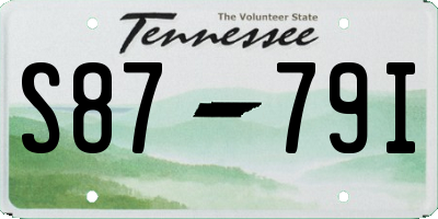 TN license plate S8779I