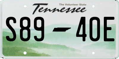 TN license plate S8940E