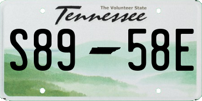 TN license plate S8958E