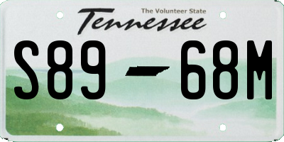 TN license plate S8968M