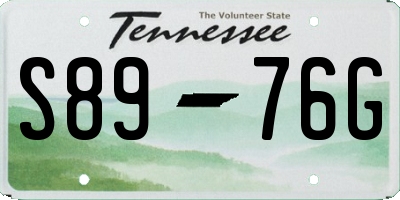 TN license plate S8976G