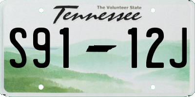 TN license plate S9112J