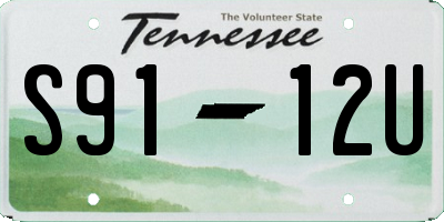 TN license plate S9112U