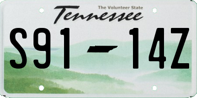 TN license plate S9114Z