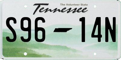 TN license plate S9614N