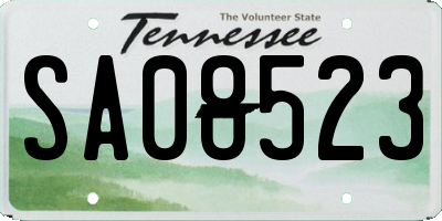 TN license plate SA08523