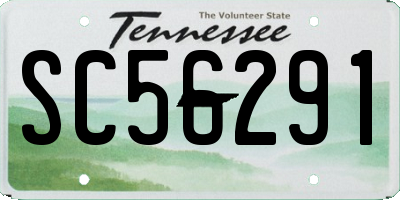 TN license plate SC56291