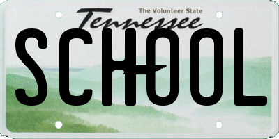 TN license plate SCHOOL