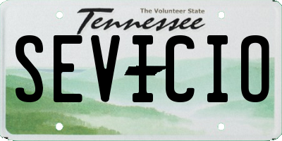 TN license plate SEVICIO