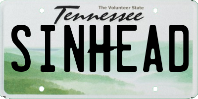 TN license plate SINHEAD