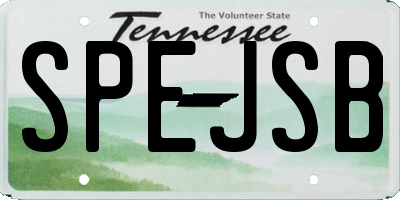 TN license plate SPEJSB