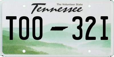 TN license plate T0032I