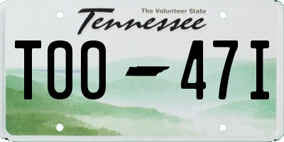 TN license plate T0047I