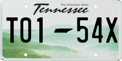 TN license plate T0154X