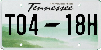 TN license plate T0418H