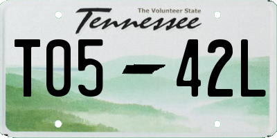 TN license plate T0542L