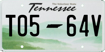 TN license plate T0564V
