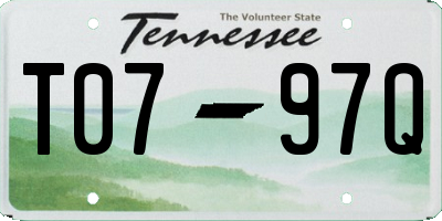 TN license plate T0797Q