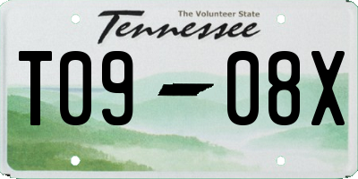 TN license plate T0908X
