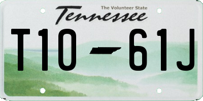 TN license plate T1061J