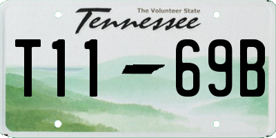 TN license plate T1169B
