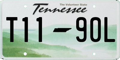 TN license plate T1190L