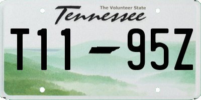 TN license plate T1195Z