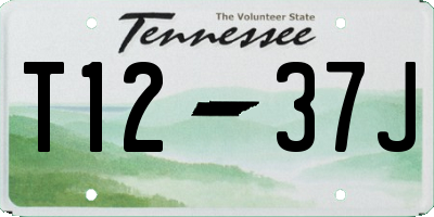TN license plate T1237J