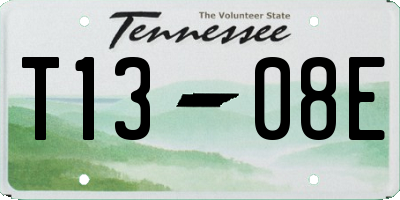 TN license plate T1308E