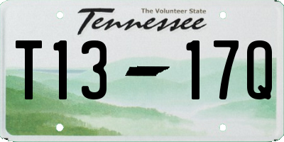 TN license plate T1317Q