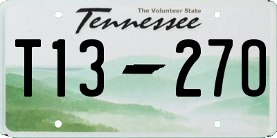 TN license plate T1327O