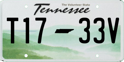 TN license plate T1733V