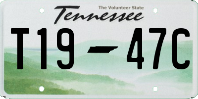 TN license plate T1947C