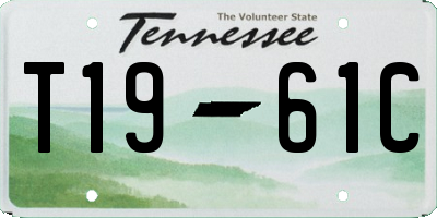 TN license plate T1961C