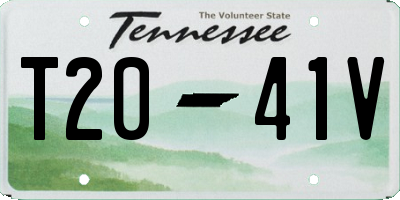 TN license plate T2041V