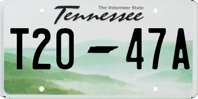 TN license plate T2047A