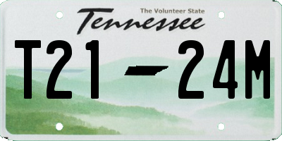 TN license plate T2124M