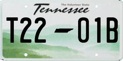 TN license plate T2201B