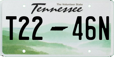 TN license plate T2246N