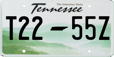 TN license plate T2255Z