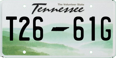 TN license plate T2661G