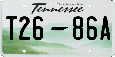 TN license plate T2686A
