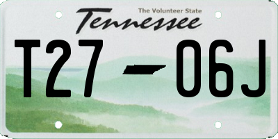 TN license plate T2706J