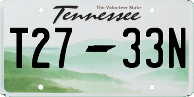 TN license plate T2733N