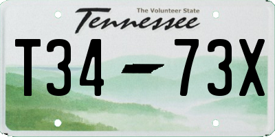 TN license plate T3473X