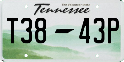 TN license plate T3843P