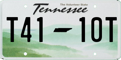 TN license plate T4110T